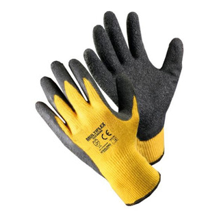 Imagen Par Guante Tejido Nylon Látex Rugoso G10 Dorso Ventilado Talle 9 IRAM